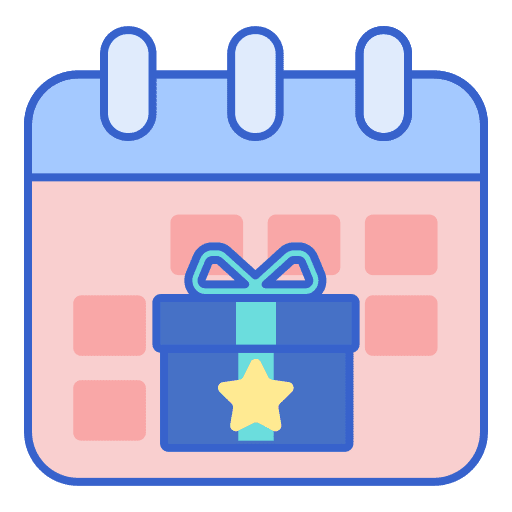 Incentive event time and date calendar icon