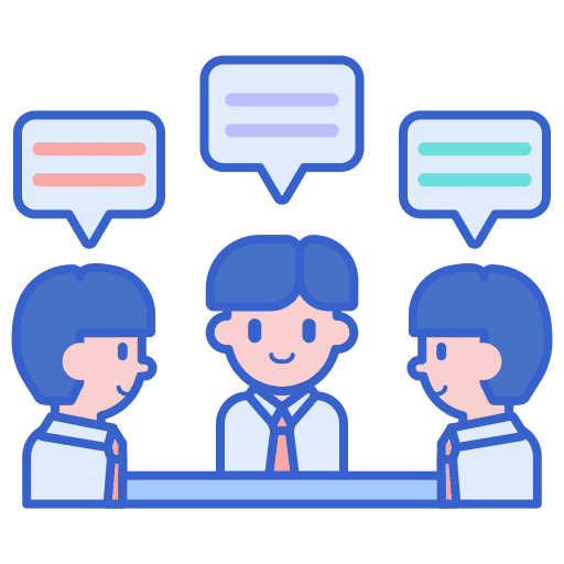 Meeting boss meeting company icon