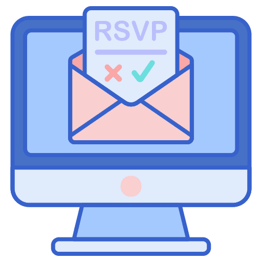 Rsvp screen computer monitor icon