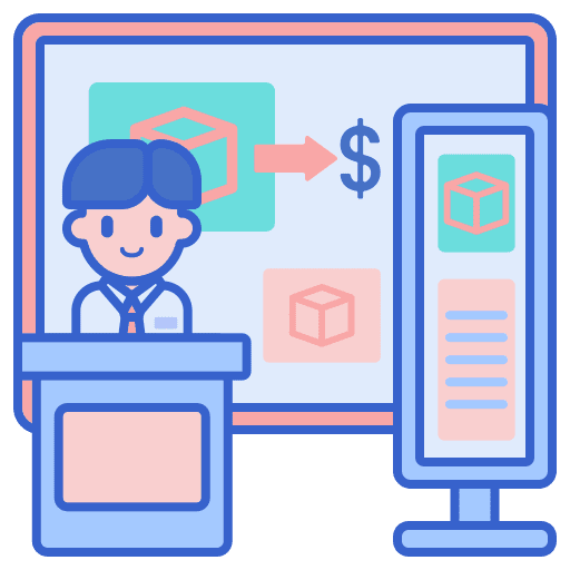 Trade show stats business and finance table icon