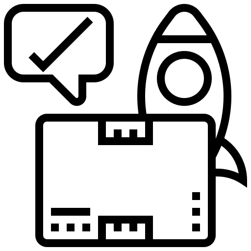 Launch product rocket readiness icon