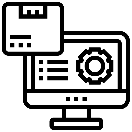 Monitoring box shipping and delivery monitoring icon