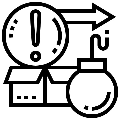 Crisis management solution bomb risk icon