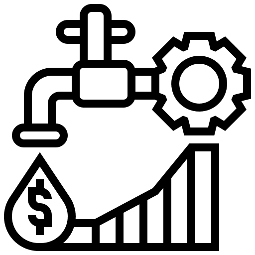 Investment manager drop growth icon