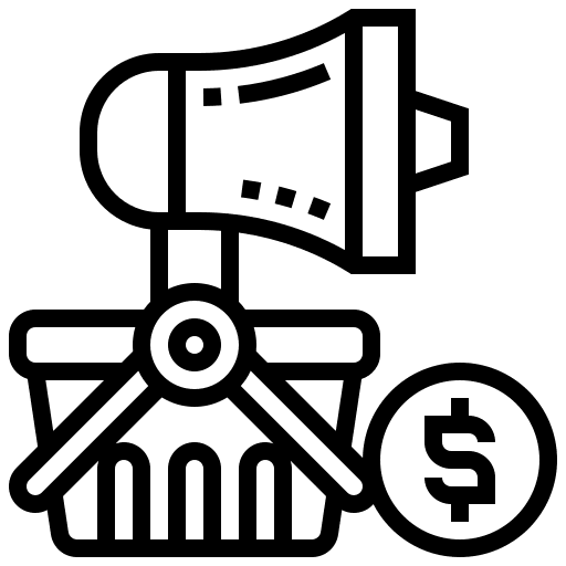 Sale shipping and delivery advertisement promotion icon