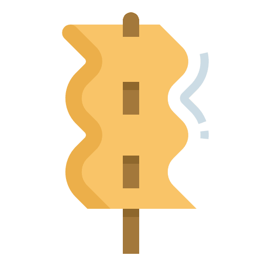 Fish cake korean gastronomy food and restaurant icon