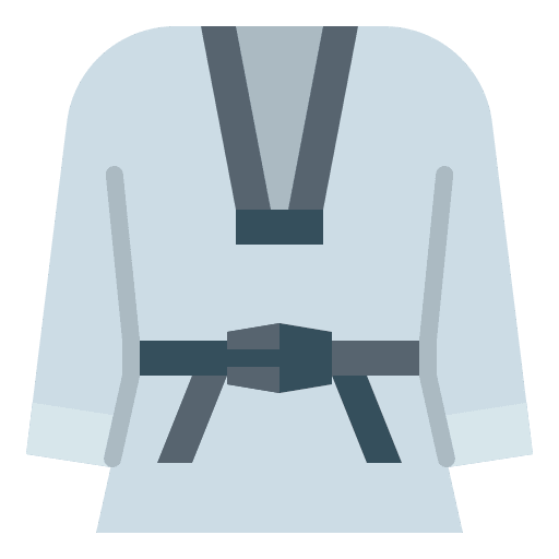 Taekwondo fashion uniform kimono icon