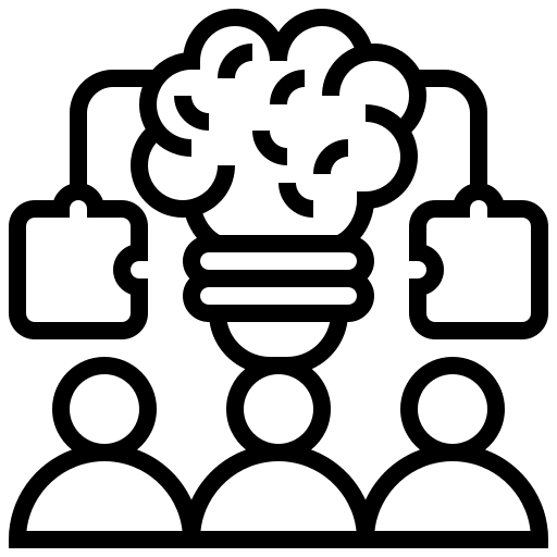 Teamwork brain teamwork brainstorm icon