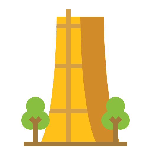 Building architecture and city buildings architectonic icon