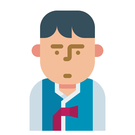 Man korean people profile icon