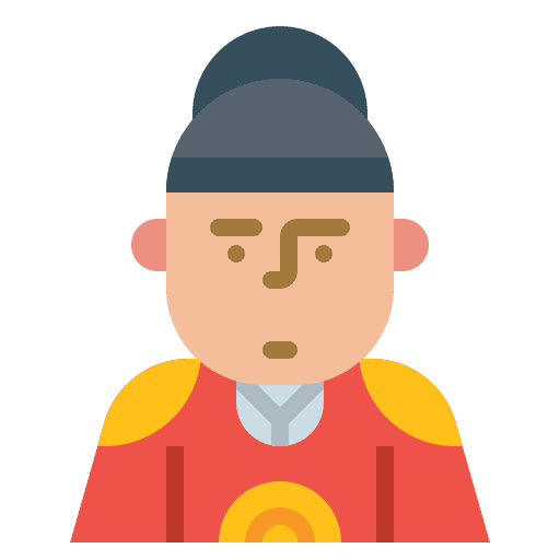 Emperor asian people man icon