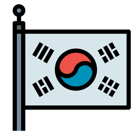 South korea nation flag south korea icon