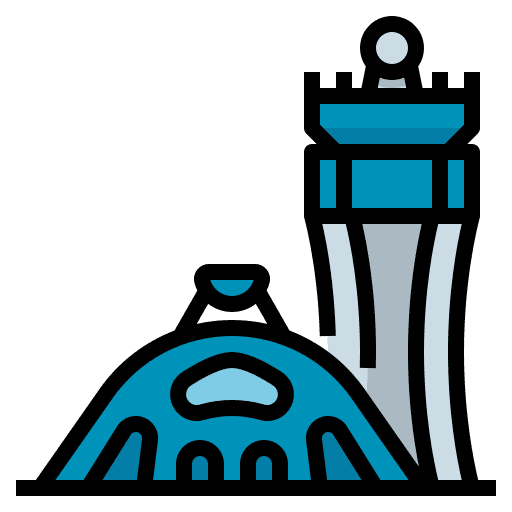 Incheon architecture and city airport transport icon