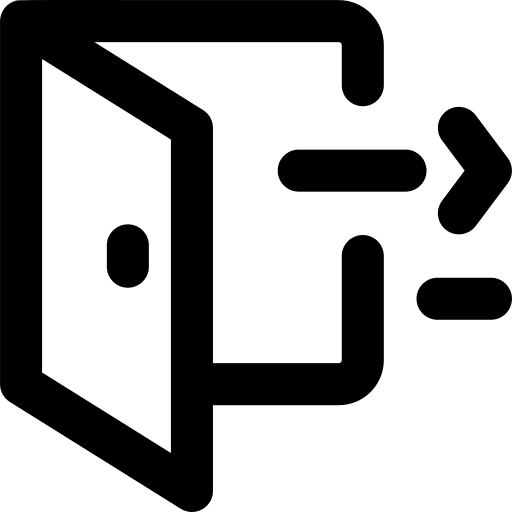 Logout multimedia option commerce and shopping escape icon