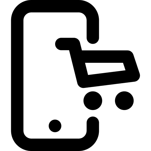 Online shop cellphone ecommerce mobile phone icon