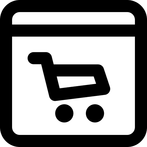 Online store commerce and shopping browser web page icon