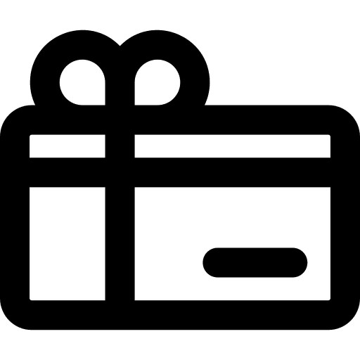 Gift card commerce and shopping business debit card icon