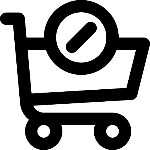 Shopping cart remove commerce shopping cart icon