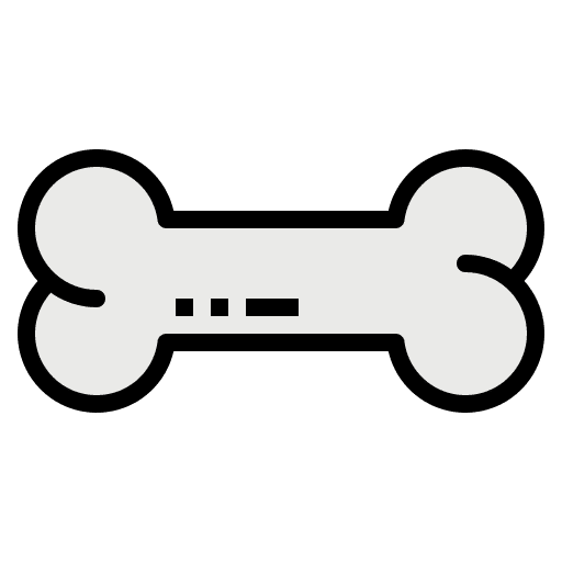 Bone toy animals healthcare and medical icon