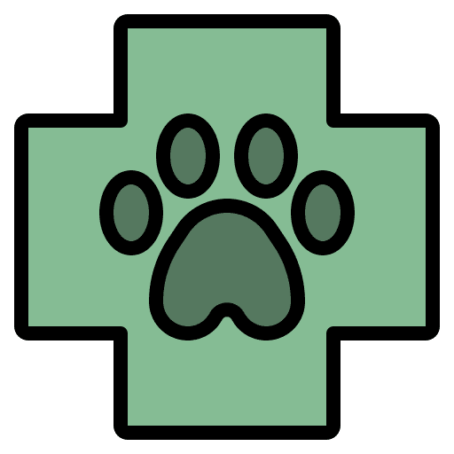 Veterinary pet first aid veterinary icon