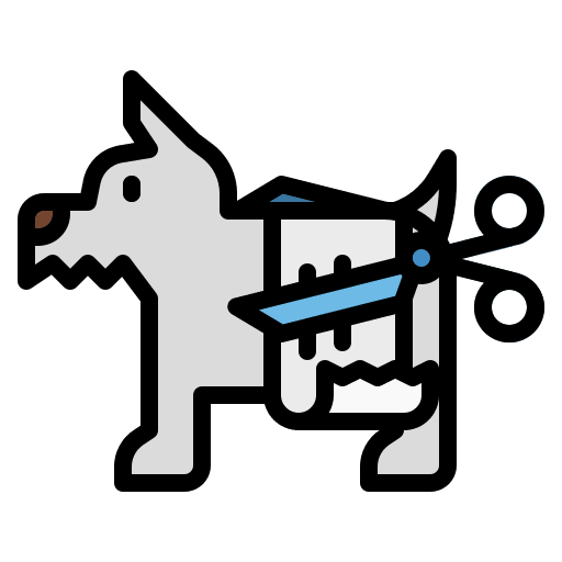 Pet grooming animal dog icon