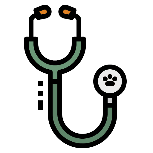 Stethoscope medical kit hospital clinic icon
