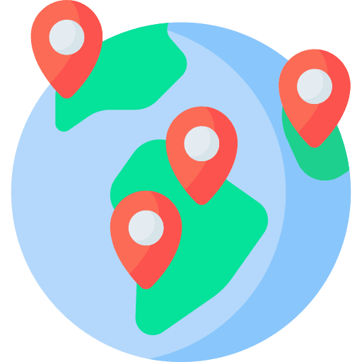 International headquarter architecture and city region icon