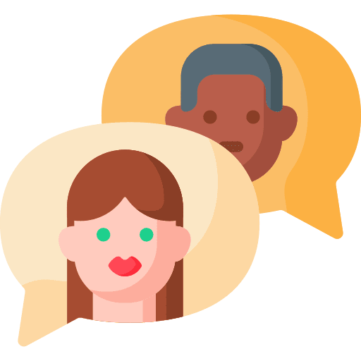 Chat negotiating conversation message icon