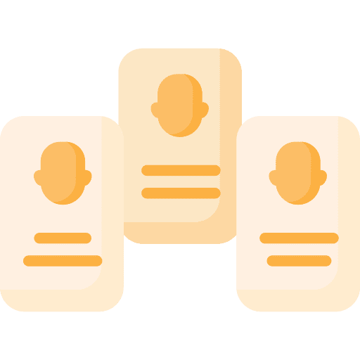 Profiles interface curriculum vitae business icon