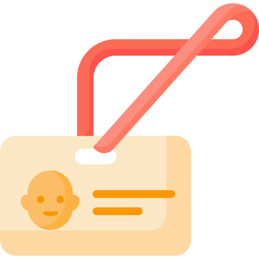 Badge badge professions and jobs id card icon