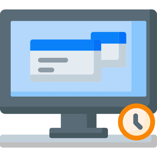 Work screen information application icon