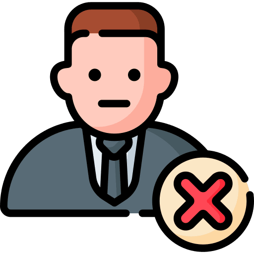 Fired employee firing professions and jobs icon