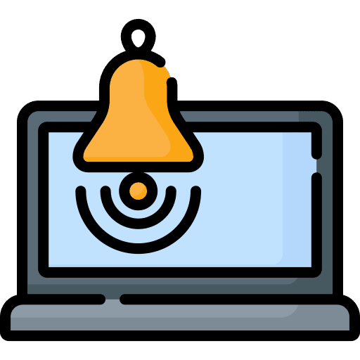 Notifications laptop computing technology icon