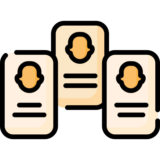 Profiles professions and jobs portfolio curriculum vitae icon