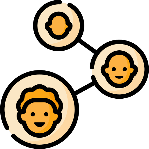 Department design networking team icon