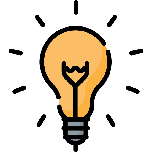 Idea professions and jobs light bulb invention icon