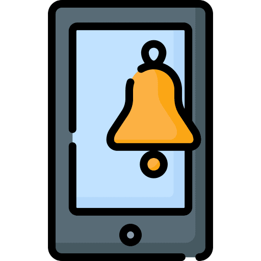 Mobile alert smartphone touch screen icon