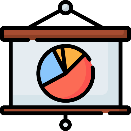 Presentation pie chart marketing presentation icon