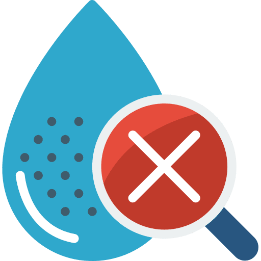 Water h2o loupe magnifying glass icon