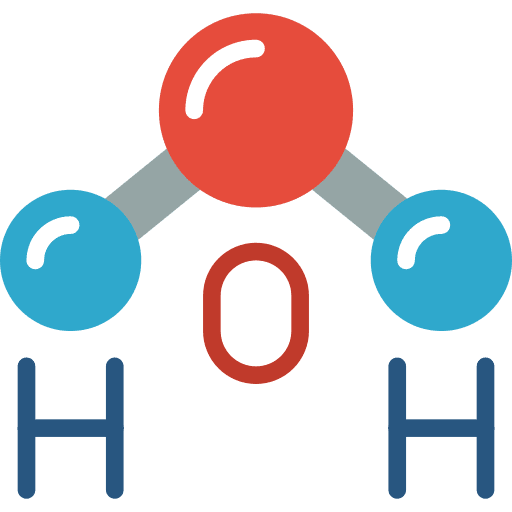Molecule water h2o food and restaurant icon