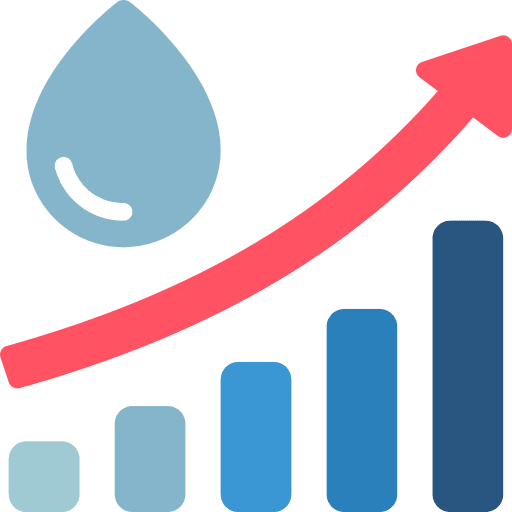 Analytics bar chart stats nature icon