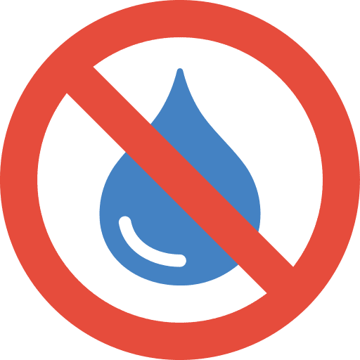 Water h2o prohibited prohibition icon