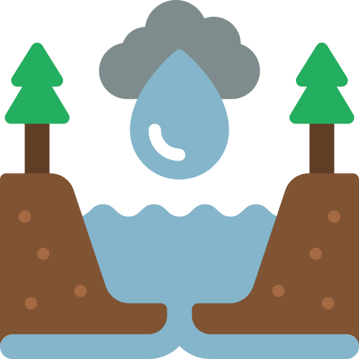 Lake pond nature water icon