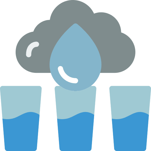 Rain cloud weather glass icon