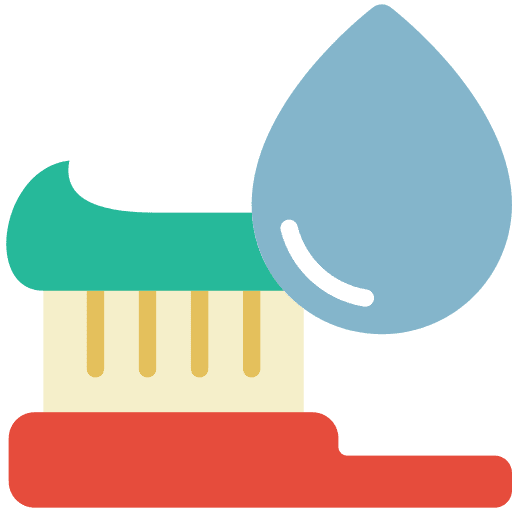 Toothbrush nature drop water icon