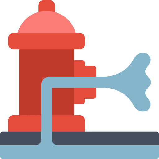 Fire hydrant firefighter security water icon