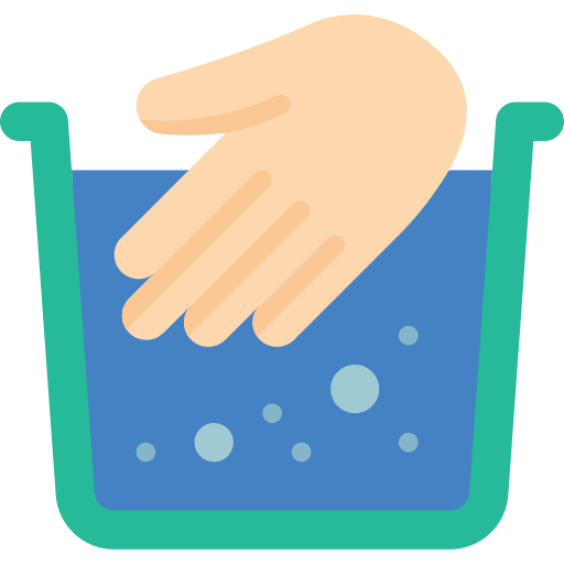 Hand wash washable laundry hand wash icon