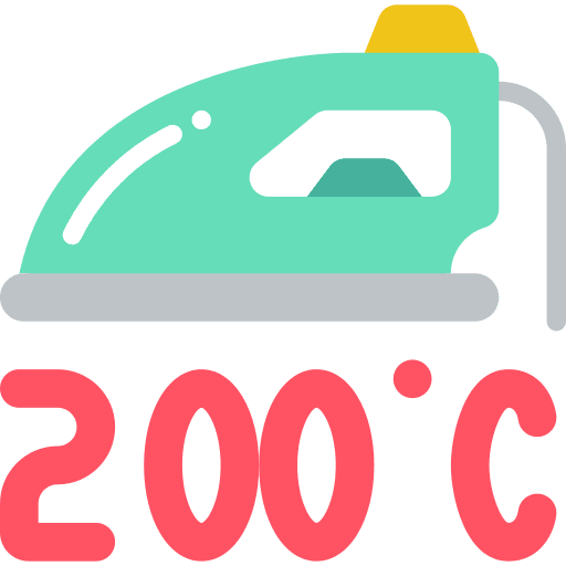 Iron celsius laundry iron icon