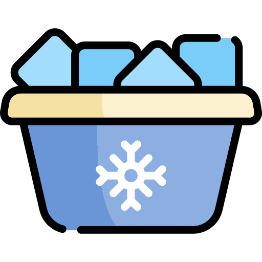 Ice box ice box ice cubes bucket icon