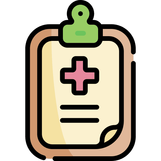 Medical report healthcare and medical health clinic hospital icon